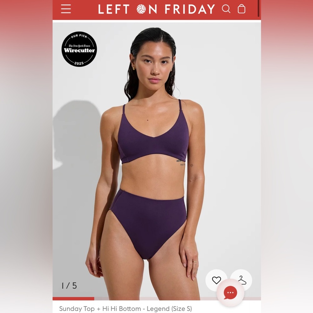 Left On Friday Deep Purple Sunday Top with Hi Hi Bottom